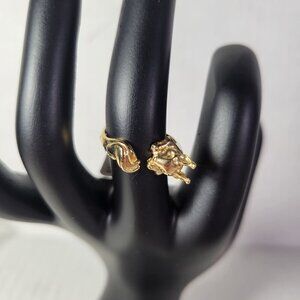 Revolve Peter+June Casual Classic Animal Gold-Tone Adjustable Fox Ring